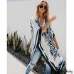 New Women Boho Floral Chiffon Kimono Cardigan Beach Cover Up Coat Loose Tops