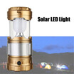 Solar Rechargeable LED Flashlight Power Camping Tent Light Torch Lantern Lamp