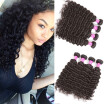 Glary Brazilian Deep Wave Weave Bundles Brazilian Virgin Hair 4pcs Lot Brazilian Wet&Wavy Human Hair Bundles Natural Black