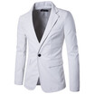 AOWOFS mens European&American solid color Slim high quality PU leather fashion mens suit X307
