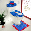 3pcsset Christmas Bathroom Decorations Toilet Seat Cover U-shaped Rug Tank Lid & Tissue Box Cover Set Christmas Ornaments