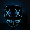 Adults Halloween Green LED Light Up Mask Halloween Costume Supplies for Festival Masquerade Cosplay Party Performance