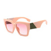 SHAUNA Oversize Women Square Sunglasses Fashion Mixed Colors Legs Men Gradient Lens Shades UV400