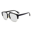 SHAUNA Newest Half Frame Women Square Sunglasses Brand Designer Oversize Men Clear Lens Glasses Frame UV400