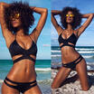 US Women Push Up Padded Bra Bandage Bikini Swimsuit Triangle Beach Wear Bathing