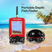 Outlife Smart Portable Depth Fish Finder with 100 M Wireless Sonar Sensor echo sounder Fishfinder for Lake Sea Fishing