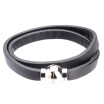 Long Trip Double Leather Band Cutting Wire Bracelet