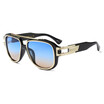 SHAUNA Double Rims Oversize Women Square Sunglasses Popular Men Gradient Lens Glasses UV400