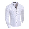 AOWOFS mens casual classic five-pointed star printing long-sleeved shirt foreign trade 5071