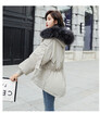 The 2018 new waist-down jacket womens short style baggy hat big fur collar plus-size thick Korean version of the trend