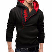 Hooded Cotton Blends Patchwork Long Sleeve Plus Size Mens Slim Hoodies