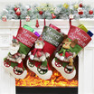 3pcsset Non-Woven Christmas Hanging Stockings Santa Snowman Reindeer Gift Candy Bags Christmas Decorations Ornaments