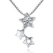 Fashion Women Chokers Necklaces Crystal Cubic Zirconia Pentagram Wedding Pendants Jewelry Femme