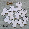 10pcs Christmas Tree Decorations Wooden Pendants Crafts Scene Layout Hanging Ornaments Party Wedding Holiday Adornment