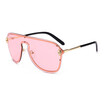 SHAUNA Skull Crystal Decoration Oversize Integrated Lens Women Pilot Sunglasses Fashion Men Gradient Lens Shades UV400
