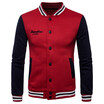 AOWOFS new foreign trade couple fleece collar collar sweater contrast color baseball uniform large size spot Y989