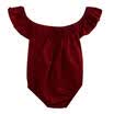 Newborn Infant Baby Girls Off Shoudler Bodysuit Romper Jumpsuit Outfit Clothes