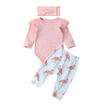 UK Stock Newborn Baby Girl Clothes Romper Shirt TopPants Leggings Outfits Set