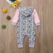 Moda recién nacido bebé niños niñas Bunny flor traje de mono del traje del mono del traje de la flor