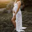 Pregnant Women Front Split Long Maxi Maternity Dress Gown Photo Photography Prop