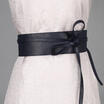 Women Soft PULeather Self Tie Bow Wrap Around Waist Band Cinch Boho Obi Belt Z