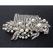 Crystal Rhinestone Pearl Hairpin Flower Diamante Hair Clips Comb Wedding Jewelry