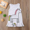 Baby Kids Girls Dress Toddler Princess Party Tutu Summer Unicorn Mini Dress