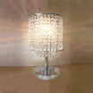 Baycheer HL276797 Dazzling Single Light Table Lamp with Delicate Electroplated Chrome Finish Base&Crystal Falls Shade