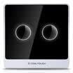 COOLTOUCH intelligent switch human body sensor remote control Jingdong micro-couple intelligent APP control ding bucket speaker linkage CTSS-WMJ-2 high-end black two open intelligent switch