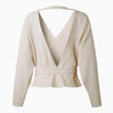 Women Ladies Backless Wrap Knitted Long Sleeve Jumper Pullover Sweater Knitwear