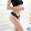 Yili Bo Xi fun underwear sexy underwear black lace Weiwei hollow low waist temptation thong 2106