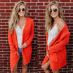 UK Womens Plush pocket club party casual cool long coat jacket out wear Sweater
