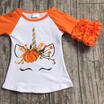 Fashion Halloween Kids Baby Girl Cotton Unicorn Tops Long Sleeve T-shirt Clothes
