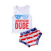Toddler Newborn Infant Baby Boy Outfits DUDE Clothes Set Bodysuit Pants Bottoms