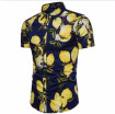 2018 Nuevas Camisas De Impresión Floral De Los Hombres De Vacaciones De Verano Tops Camisa De Manga Corta De Estilo Hawaiano De Manga Corta Casual