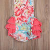 USA Newborn Infant Baby Girl Romper Bodysuit Jumpsuit Outfit Kids Clothes