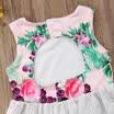 Newborn Kid Baby Girls Flower Backless Party Pageant Tutu Dress Sundress Clothes