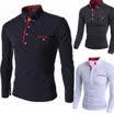 Fashion Men Casual Long Sleeve Slim Fit Tops Blouse T-Shirts Button Pullover USA