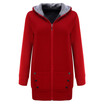 Inner fleece thickening hooded casual cardigan sweater coat