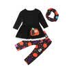 Halloween 3PCS Newborn Baby Girl Outfits Clothes Tops DressLong Pants Leggings