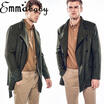 Mens Winter Trench Coat Double Breasted Stylish Long Jacket Dress Shirt Overcoat