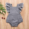 US Newborn Infant Kid Baby Girls Romper Stripe Bodysuit Jumpsuit Clothes Outfits