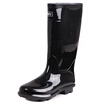 Pull back rain boots men&39s tube waterproof anti-skid shoes shoes outdoor boots sets of shoes HXL818 black tube 41 yards