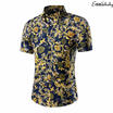 Emmababy US Men Casual T-Shirts Slim Fit Short Sleeve Polo Shirt Tops Plus Size