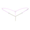 Sexy Fun Lingerie Beaded Pearl Massage T pants Underwear Crotchless Panties Thongs Briefs Y String For Women Clothing Bikini
