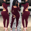 Women Jumpsuit Long Sleeves Party Bodycon Rompers Bodysuit Long Pants Playsuit