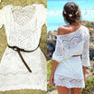 Sexy Women Lace Crochet Bikini Cover Up Swimwear Bathing Suit Summer Beach Dress