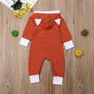 Newborn Kids Infant Baby Boy Girl Cotton Hooded Romper Jumpsuit Clothes 3M-24M