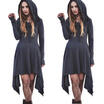 Plus Size Lady Long Sleeve Hoodied Boho Women Party Bodycon Maxi Dress Clothing