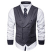 AOWOFS2018 autumn new mens solid color vest business casual small vest S-5XL MJ003